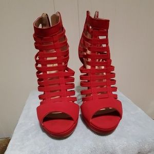 Red Strappy Heels